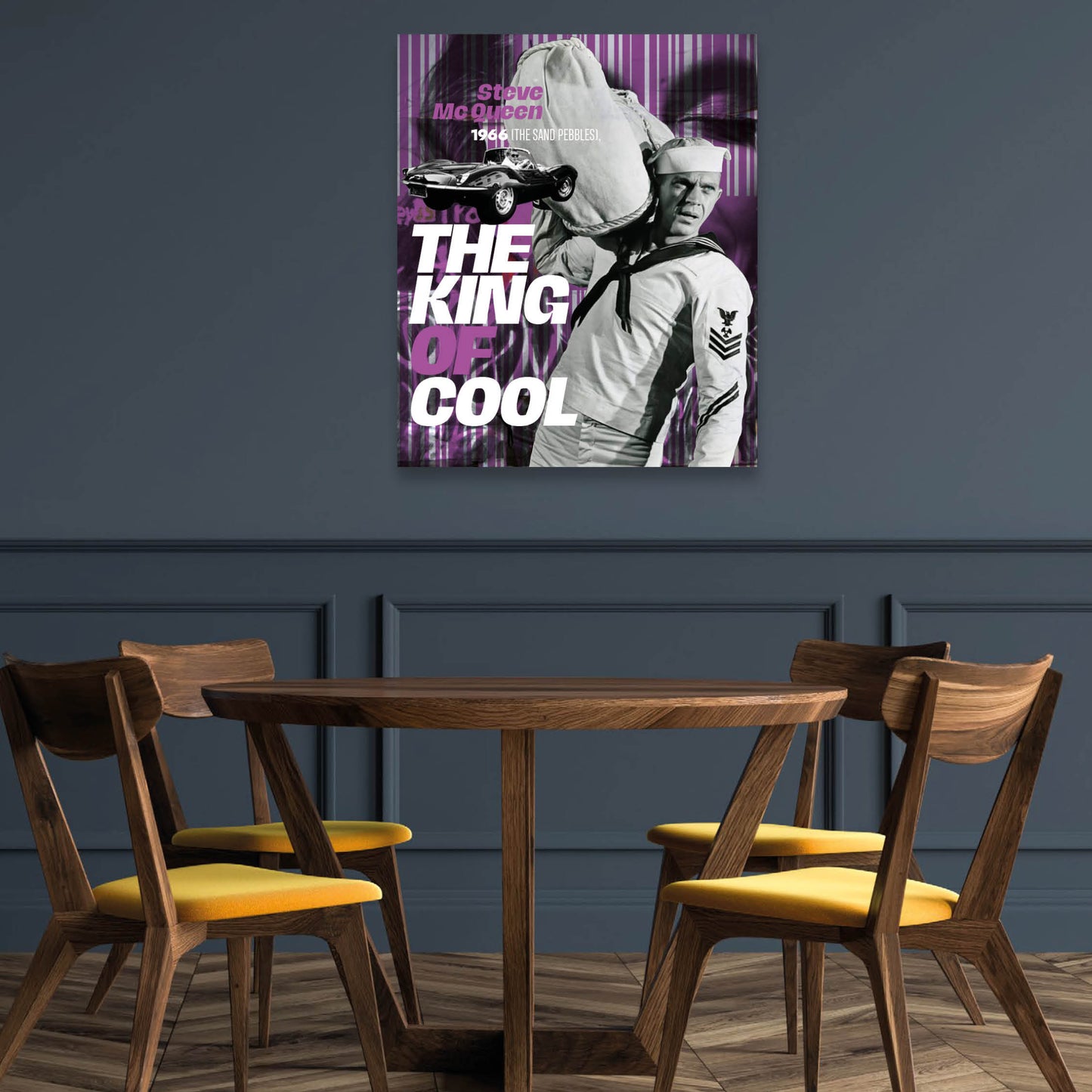 Tableau steve McQueen street art decoration The king of cool