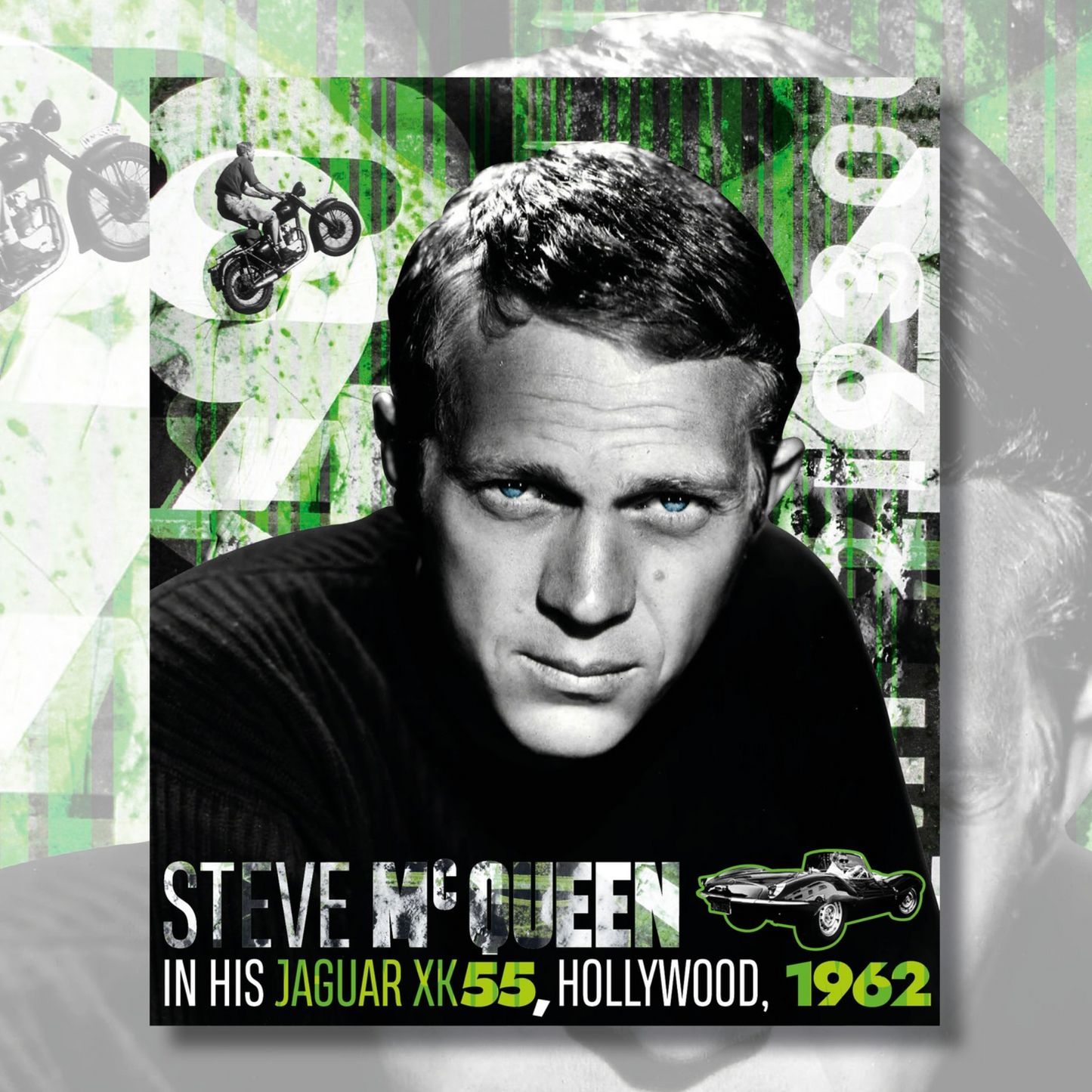 Tableau steve McQueen jaguar XKSS