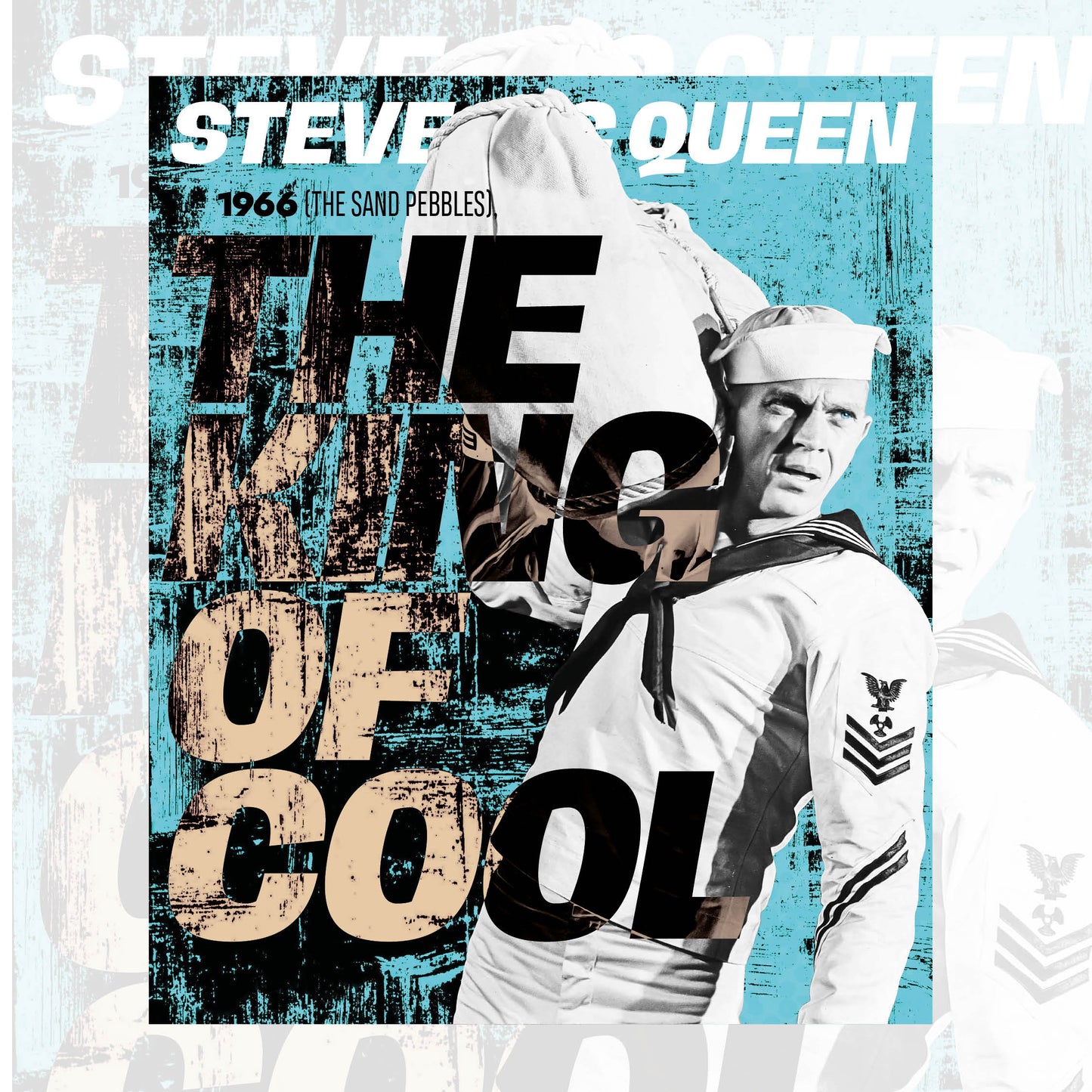 Tableau steve McQueen street art decoration The king of cool