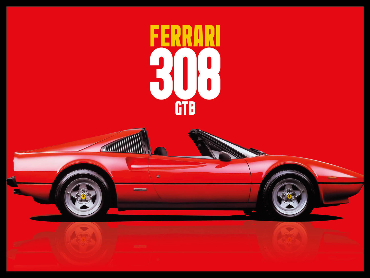 FERRARI 308 GTB MAGNUM - 30 cm x 40 cm