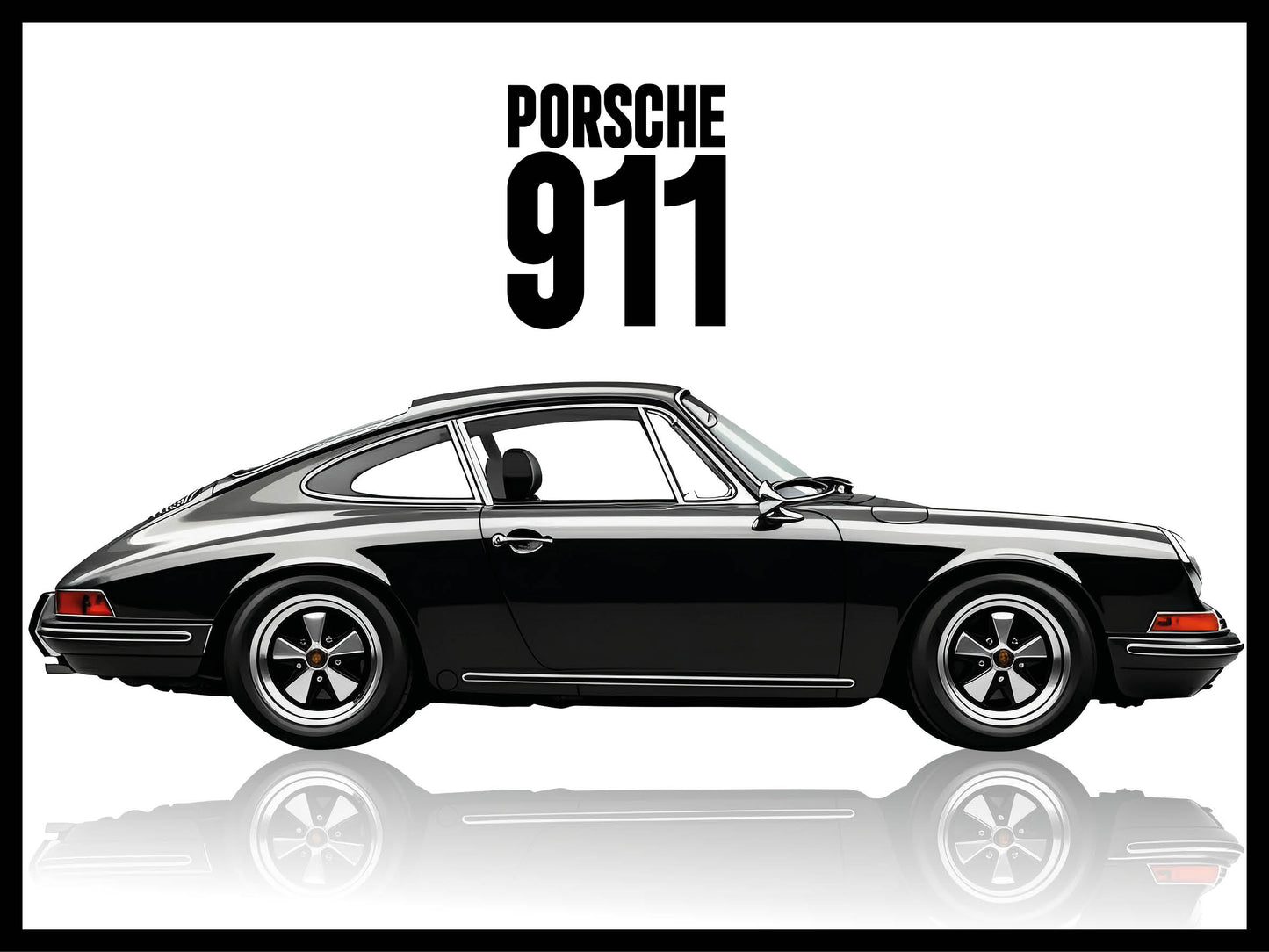 PORSCHE 911 - 30 cm x 40 cm