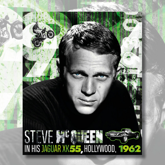 Tableau steve McQueen  jaguar XKSS