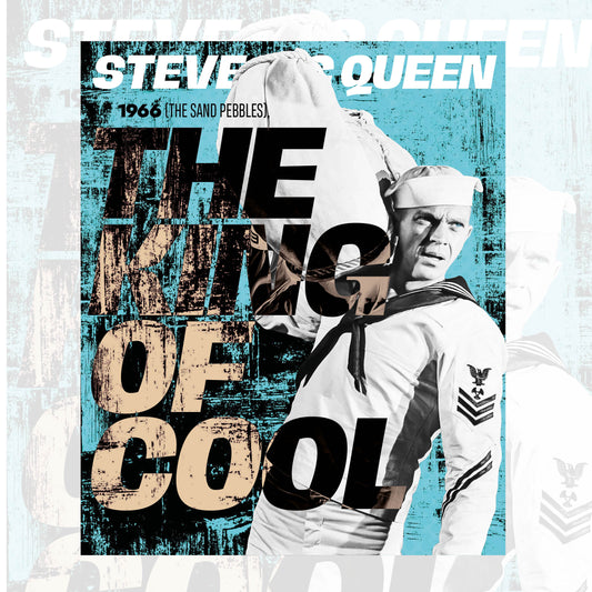 Tableau steve McQueen street art decoration The king of cool