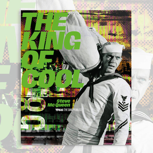 Tableau steve McQueen pop art  king of cool vert matelos