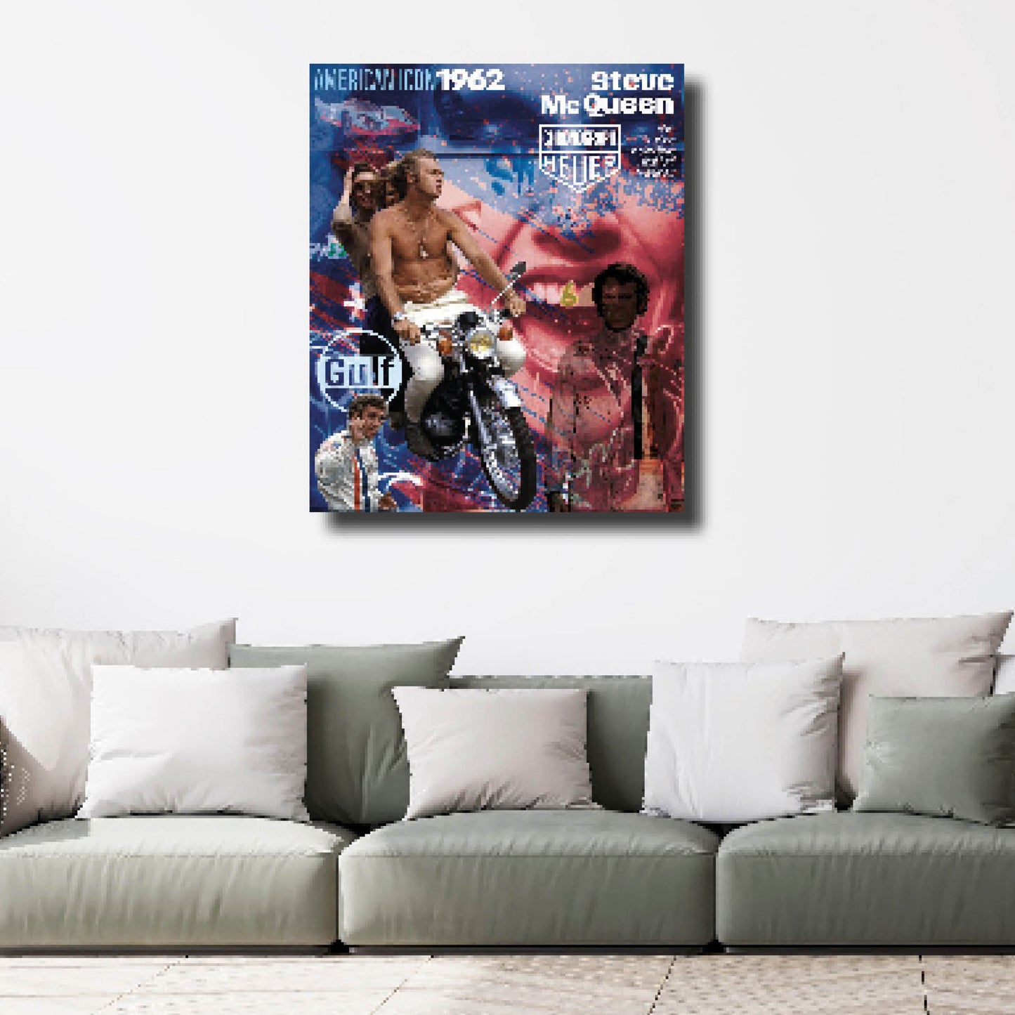 tableau steve mc queen  Steve mc queen Editions Limitées - Achat / Vente tableau the mans 1962