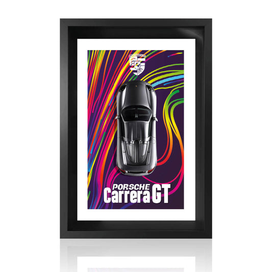 Cadre Porsche Carrera GT noir - 60 cm X 40 cm