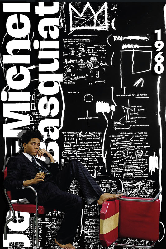 JEAN MICHEL BASQUIAT - 100 X 80 cm  -  50 x40 cm