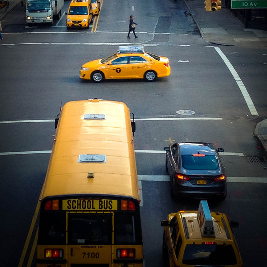 NEW YORK SCHOOL BUS - 50 cm x 50 cm