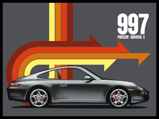 PORSCHE CARRERA 997 - 30 cm x 40 cm