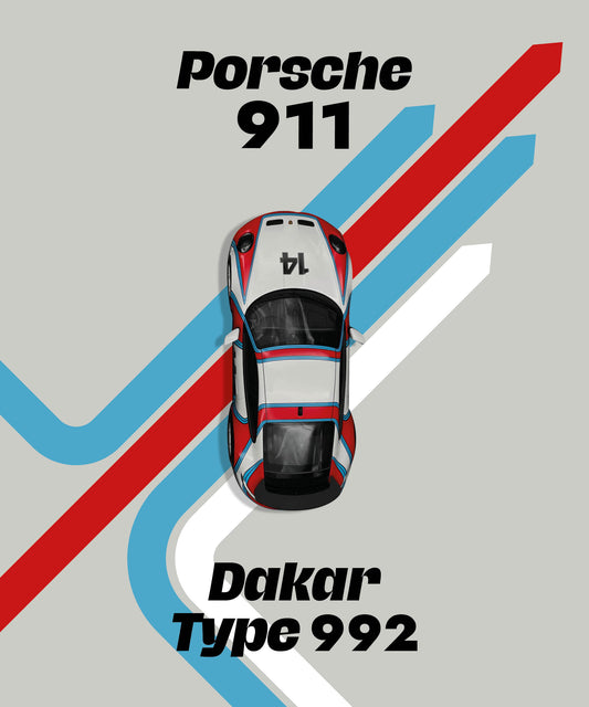 PORSCHE 911 DAKAR - 50 cm x 70 cm